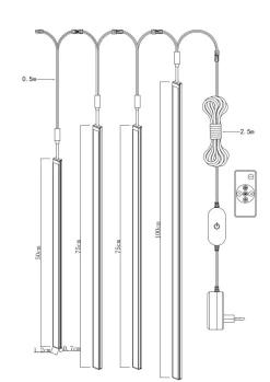 Nolo LED-Akustikpaneelbeleuchtung Line weiß