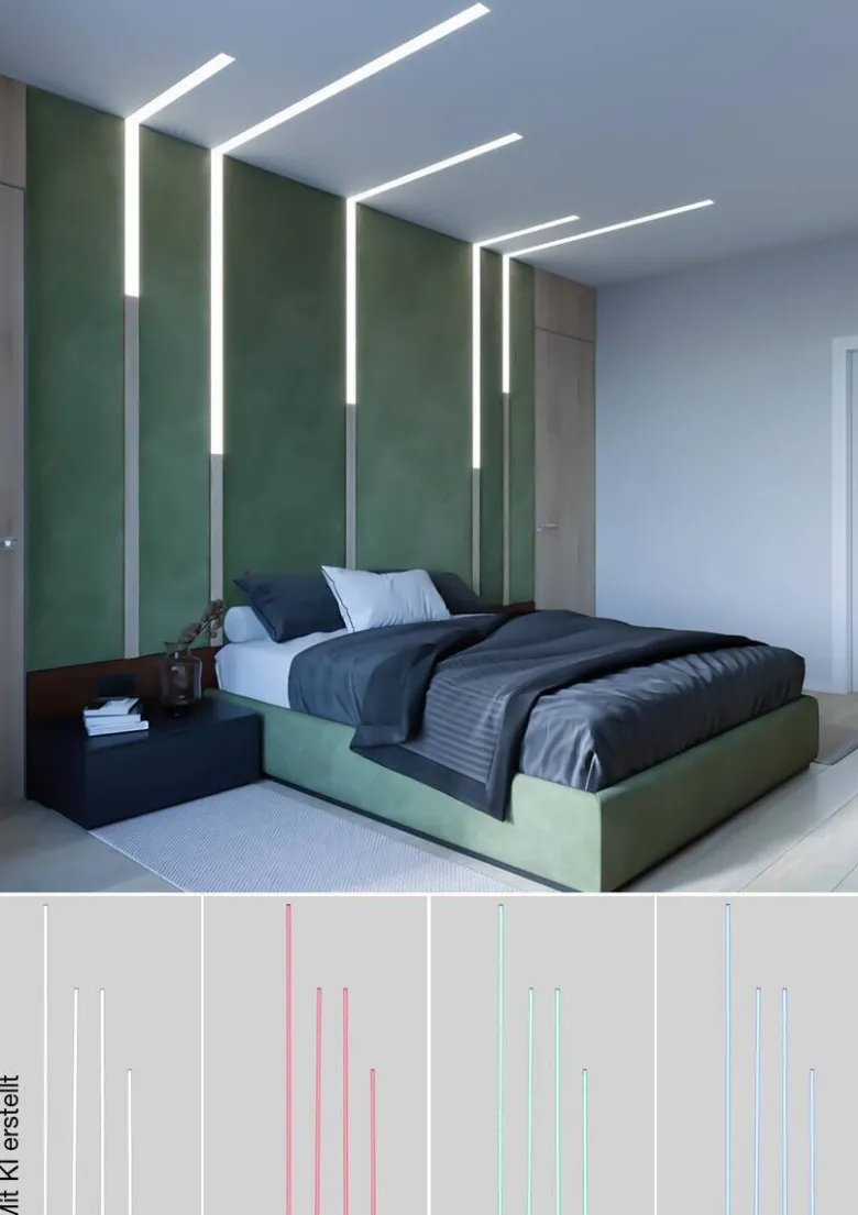 Nolo LED-Akustikpaneelbeleuchtung Line H: ca. 75 cm