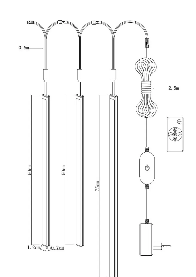 Nolo LED-Akustikpaneelbeleuchtung C16542PN L: ca. 75 cm