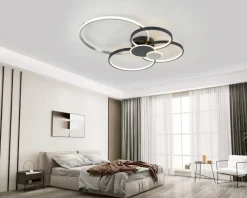 Nolo LED-Deckenleuchte Big schwarz Aluminium B/H/L: ca. 64x11x80 cm