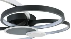 Nolo LED-Deckenleuchte Big schwarz Aluminium B/H/L: ca. 64x11x80 cm