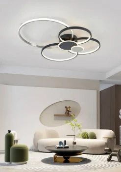 Nolo LED-Deckenleuchte Big schwarz Aluminium B/H/L: ca. 64x11x80 cm