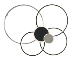 Nolo LED-Deckenleuchte Big schwarz Aluminium B/H/L: ca. 64x11x80 cm