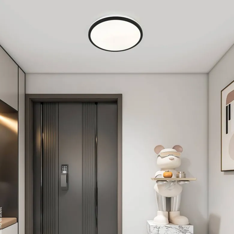 Nolo LED-Deckenleuchte Hela schwarz Kunststoff H/D: ca. 4,3x25 cm