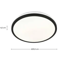 Nolo LED-Deckenleuchte Hela schwarz Kunststoff H/D: ca. 4,3x25 cm