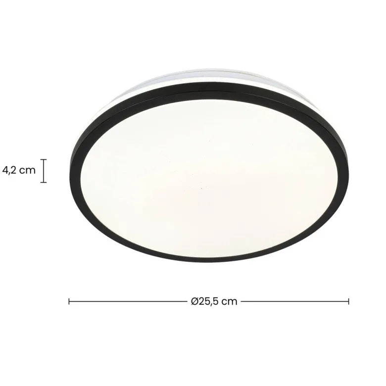 Nolo LED-Deckenleuchte Hela schwarz Kunststoff H/D: ca. 4,3x25 cm