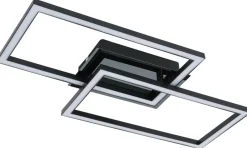 Nolo LED-Deckenleuchte Lenna schwarz Kunststoff B/H/L: ca. 50x6,5x29 cm