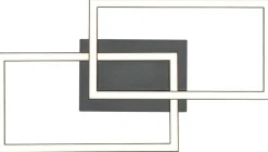 Nolo LED-Deckenleuchte Lenna schwarz Kunststoff B/H/L: ca. 50x6,5x29 cm