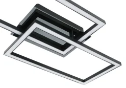 Nolo LED-Deckenleuchte Lenna schwarz Kunststoff B/H/L: ca. 50x6,5x29 cm