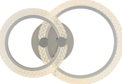 Nolo LED-Deckenleuchte Maren Chrom Aluminium Kunststoff Metall B/H/L: ca. 34x8,5x50 cm 2 Brennstellen
