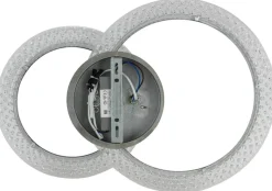 Nolo LED-Deckenleuchte Maren Chrom Aluminium Kunststoff Metall B/H/L: ca. 34x8,5x50 cm 2 Brennstellen