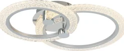 Nolo LED-Deckenleuchte Maren Chrom Aluminium Kunststoff Metall B/H/L: ca. 34x8,5x50 cm 2 Brennstellen