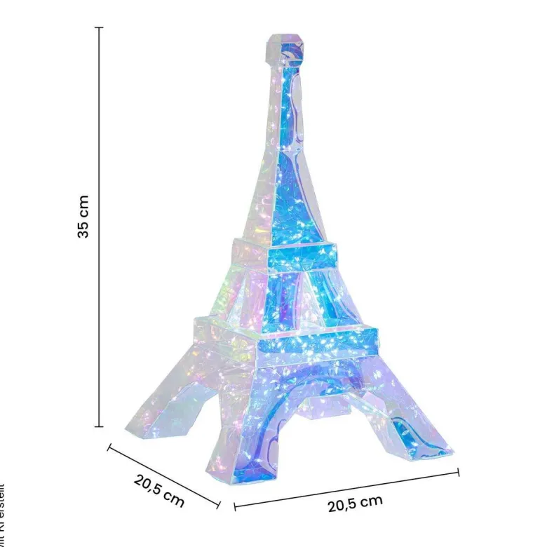 Nolo LED-Dekoleuchte Eiffelturm transparent