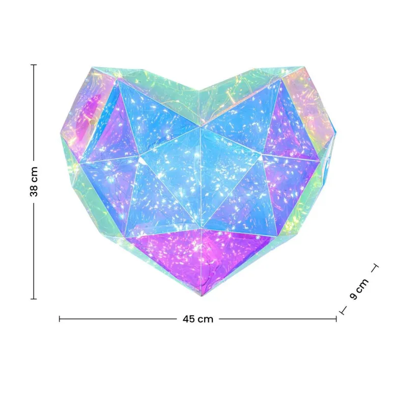Nolo LED-Dekoleuchte Heart transparent B/H/T: ca. 45x9x38 cm