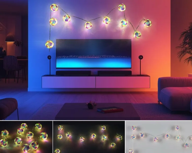 Nolo LED-Lichterkette String transparent B/H/T: ca. 165x5x4 cm