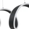 Nolo LED-Pendelleuchte Gabriella schwarz Metall Kunststoff B/H/L: ca. 18x120x92 cm