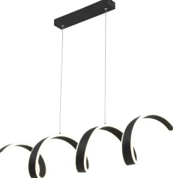 Nolo LED-Pendelleuchte Gabriella schwarz Metall Kunststoff B/H/L: ca. 18x120x92 cm
