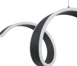 Nolo LED-Pendelleuchte Gabriella schwarz Metall Kunststoff B/H/L: ca. 18x120x92 cm