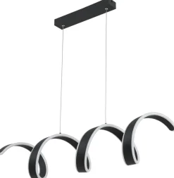 Nolo LED-Pendelleuchte Gabriella schwarz Metall Kunststoff B/H/L: ca. 18x120x92 cm