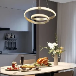 Nolo LED-Pendelleuchte Shine champagner B/H/T: ca. 50x120x50 cm