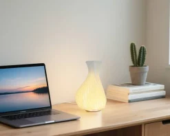 Nolo LED-Tischleuchte Ariane weiß B/H/T: ca. 11,4x11,4x18,5 cm