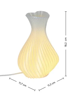 Nolo LED-Tischleuchte Ariane weiß B/H/T: ca. 11,4x11,4x18,5 cm