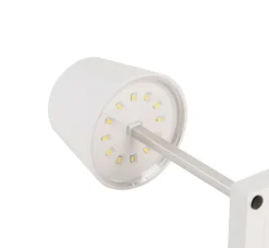 Nolo LED-Tischleuchte Benny weiß Kunststoff Metall B/H/T: ca. 11x26x11 cm 1 Brennstellen