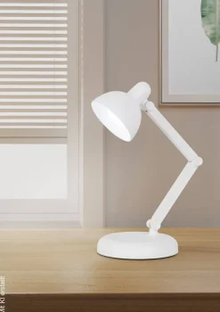 Nolo LED-Tischleuchte Brian weiß Kunststoff B/H/T: ca. 13x35x13 cm