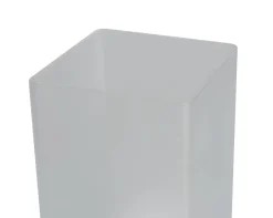 Nolo Tischleuchte Michi weiß Glas B/H/L: ca. 10x22x10 cm E14 1 Brennstellen