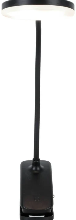 Nolo Tischleuchte Noah schwarz Kunststoff B/H/L: ca. 6,5x52x14 cm