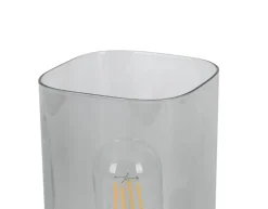 Nolo Tischleuchte Paige Rauch Glas B/H/L: ca. 9,5x20x9,5 cm E27 1 Brennstellen