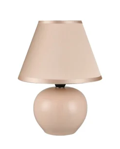 Nolo Tischleuchte Seline sand Stoff Keramik H: ca. 24 cm E14 1 Brennstellen