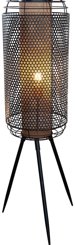 Nowa Stehlampe 40790145 gold schwarz Metall H/D: ca. 110x30 cm E27 1 Brennstellen