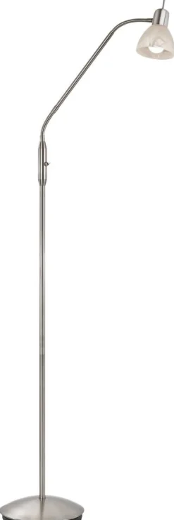 Nowa Stehlampe 41890101 nickel matt Metall Glas H/D: ca. 150x23 cm E14 1 Brennstellen