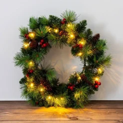 Näve Leuchten LED-Dekoartikel Noel grün Metall B/H/T: ca. 35x8x35 cm