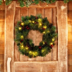Näve Leuchten LED-Dekoartikel Noel grün Metall B/H/T: ca. 35x8x35 cm