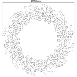 Näve Leuchten LED-Dekoartikel Noel grün Metall B/H/T: ca. 35x8x35 cm