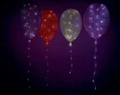 Näve Leuchten LED-Dekoballon rot Kunststoff B/H/T/D: ca. 35x50x35x35 cm