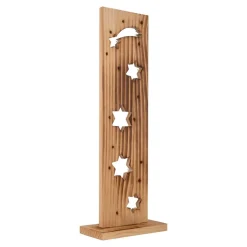 Näve Leuchten LED-Dekoleuchte natur Holz B/H/T: ca. 11x60x21,5 cm