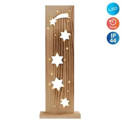 Näve Leuchten LED-Dekoleuchte natur Holz B/H/T: ca. 11x60x21,5 cm