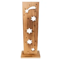 Näve Leuchten LED-Dekoleuchte natur Holz B/H/T: ca. 11x60x21,5 cm