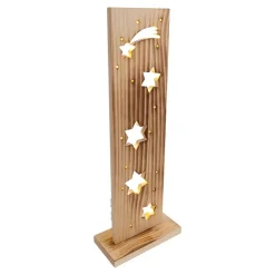 Näve Leuchten LED-Dekoleuchte natur Holz B/H/T: ca. 11x60x21,5 cm