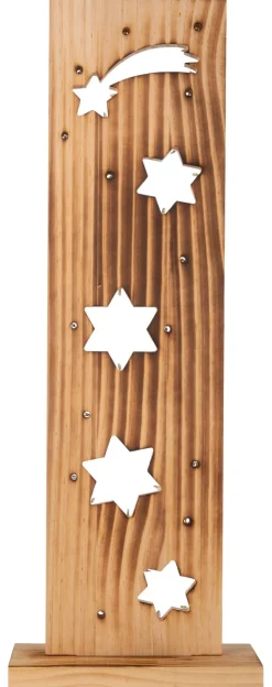 Näve Leuchten LED-Dekoleuchte natur Holz B/H/T: ca. 11x60x21,5 cm
