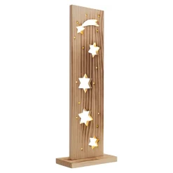 Näve Leuchten LED-Dekoleuchte natur Holz B/H/T: ca. 11x60x21,5 cm