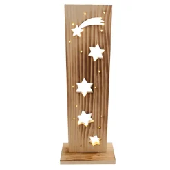 Näve Leuchten LED-Dekoleuchte natur Holz B/H/T: ca. 11x60x21,5 cm
