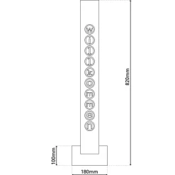 Näve Leuchten LED-Dekoleuchte Willkommen natur B/H/T: ca. 10x82x18 cm