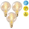 Näve Leuchten LED-Globelampe 3er-Set NV4135403 3er Pack E27