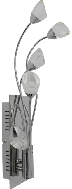 Näve Leuchten LED-Leuchten 1235142 Chrom Kunststoff Metall B/H/T: ca. 12x50x15 cm 5 Brennstellen