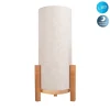 Näve Leuchten LED-Leuchten 5311427 natur Textil Holz B/H/T: ca. 22x48x22 cm null 1 Brennstellen
