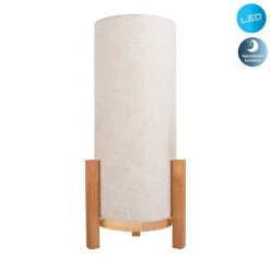 Näve Leuchten LED-Leuchten 5311427 natur Textil Holz B/H/T: ca. 22x48x22 cm null 1 Brennstellen
